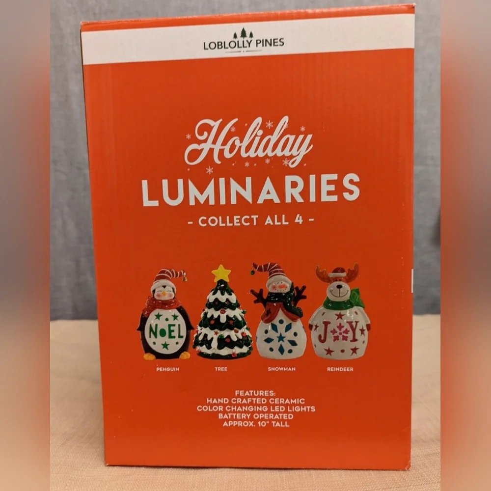 Loblolly Pines Holiday Luminaries Color Changing LED Ceramic Christmas Penguin